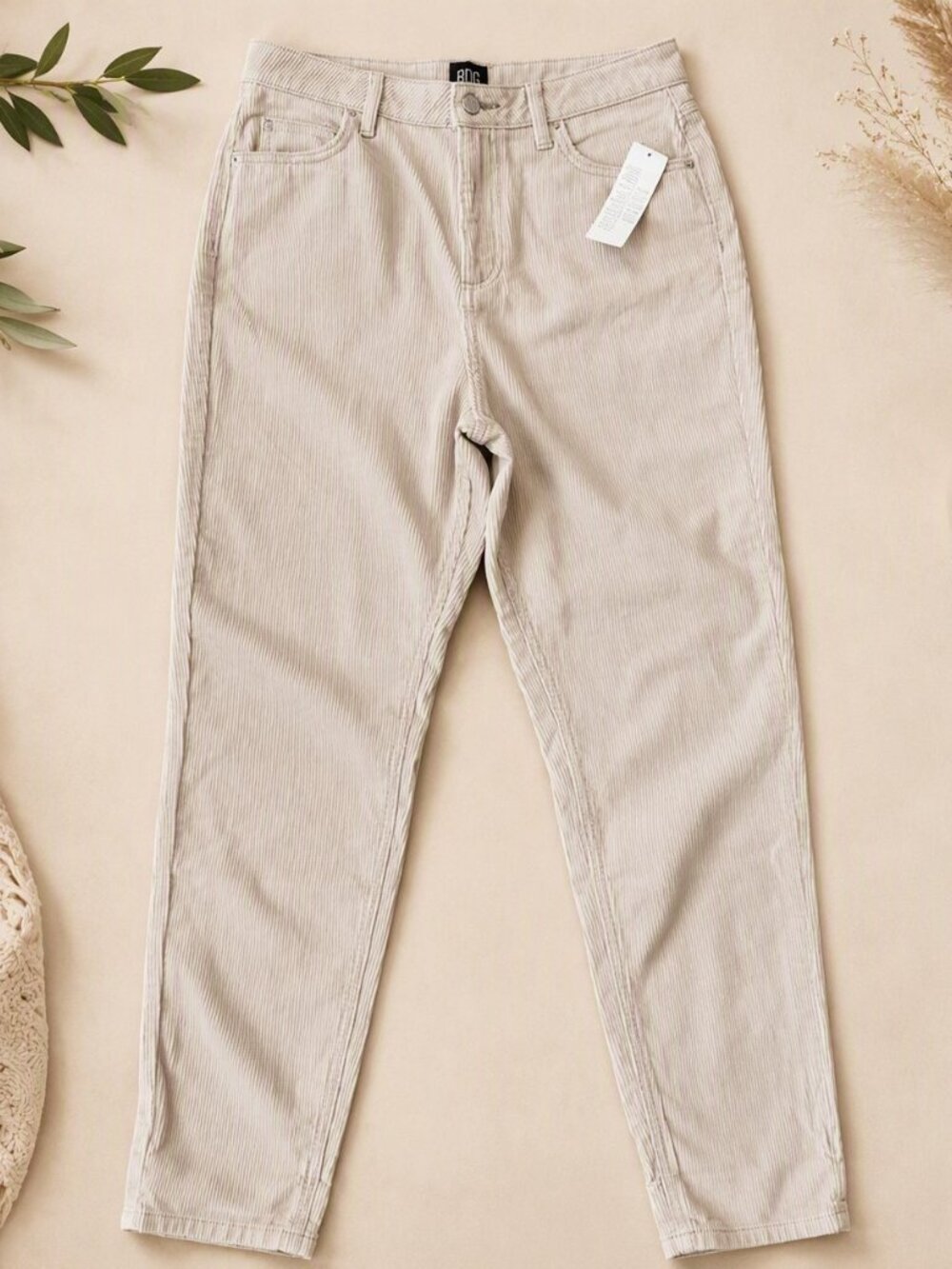 BDG Urban Outfitters Tan High Rise Corduroy Mom Pants 29 Capsule Cottagecore NWT